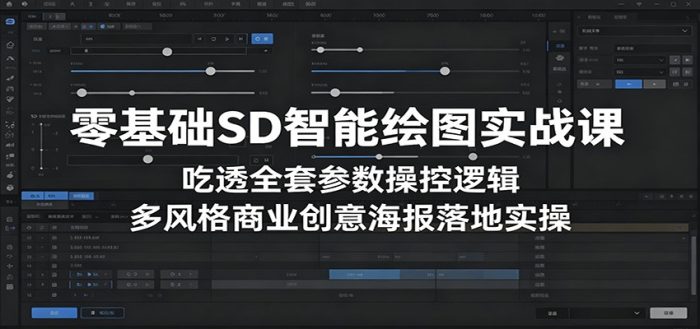 零基础SD智能绘图实战课:吃透全套参数操控逻辑,多风格商业创意海报落地实操|小鸡网赚博客
