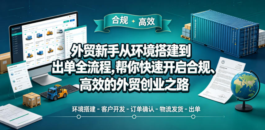 外贸新手从环境搭建到出单全流程，帮你快速开启合规、高效的外贸创业之路|小鸡网赚博客