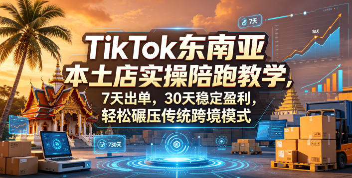 TikTok东南亚本土店实操陪跑教学，7天出单，30天稳定盈利，轻松碾压传统跨境模式(更新0516)|小鸡网赚博客