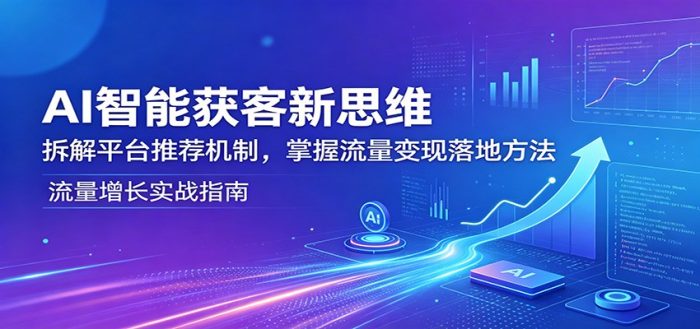 AI智能获客新思维：拆解平台推荐机制，掌握流量变现落地方法|小鸡网赚博客