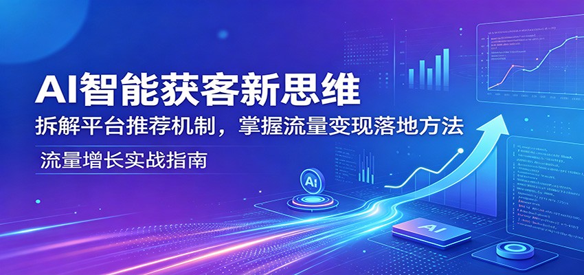 AI智能获客新思维：拆解平台推荐机制，掌握流量变现落地方法|小鸡网赚博客