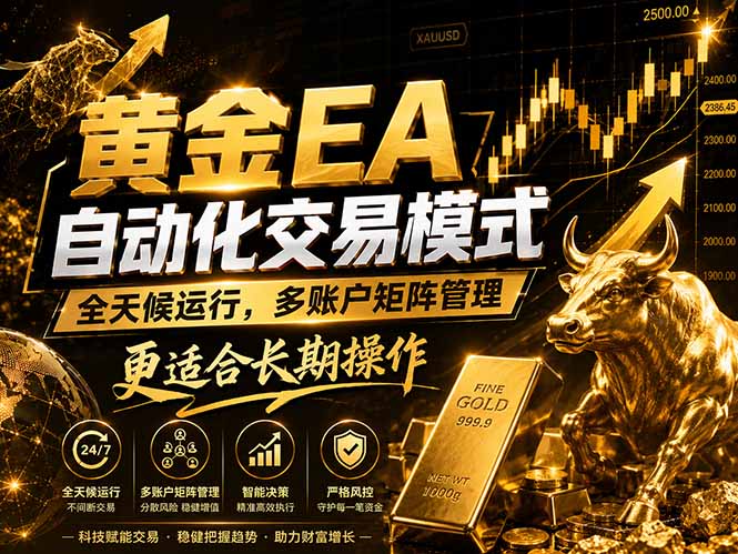 黄金EA量化：多窗口矩阵稳定运行，系统自动执行，收益空间持续放大|小鸡网赚博客