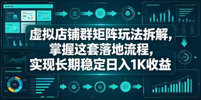虚拟店铺群矩阵玩法拆解,掌握这套落地流程,实现长期稳定日入1K收益【揭秘】|小鸡网赚博客