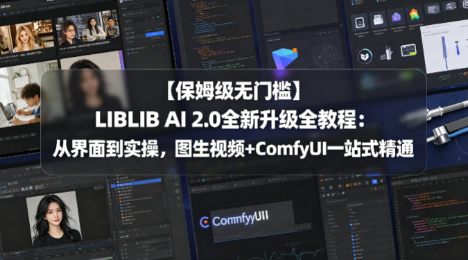 【保姆级无门槛】LIBLIB AI 2.0全新升级全教程：从界面到实操，图生视频+ComfyUI一站式精通|小鸡网赚博客