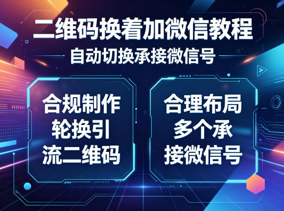 二维码换着加微信教程，自动切换承接微信号，合规制作轮换引流二维码，合理布局多个承接微信号|小鸡网赚博客