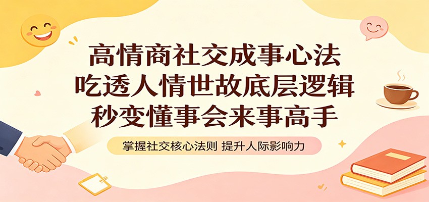 高情商社交成事心法：吃透人情世故底层逻辑，秒变懂事会来事高手|小鸡网赚博客