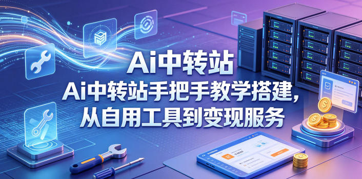 Ai中转站手把手教学搭建，从自用工具到变现服务|小鸡网赚博客