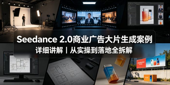 Seedance 2.0商业广告大片生成案例详细讲解｜从实操到落地全拆解|小鸡网赚博客
