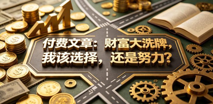 付费文章：财富大洗牌，我该选择，还是努力？|小鸡网赚博客