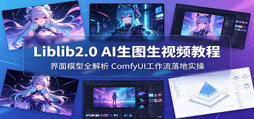 Liblib2.0 AI生图生视频教程：界面模型全解析，ComfyUI工作流落地实操|小鸡网赚博客