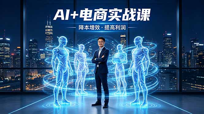 AI+电商实战课，1人+N个AI 智能体，把SOP变AI员工，实现降本增效提高利润|小鸡网赚博客