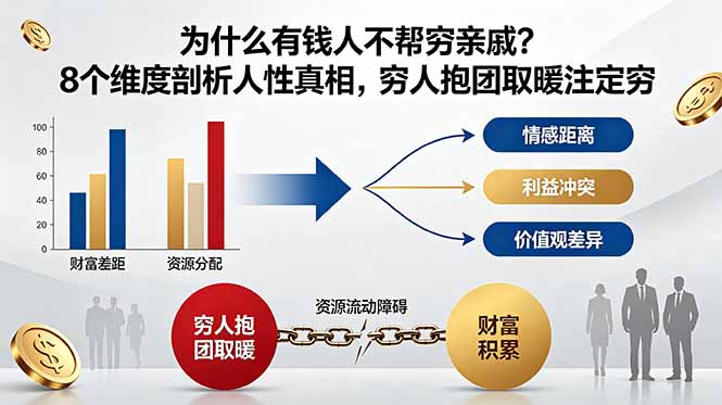 付费文章：为什么有钱人不帮穷亲戚？8个维度剖析人性真相，穷人抱团取暖注定穷|小鸡网赚博客