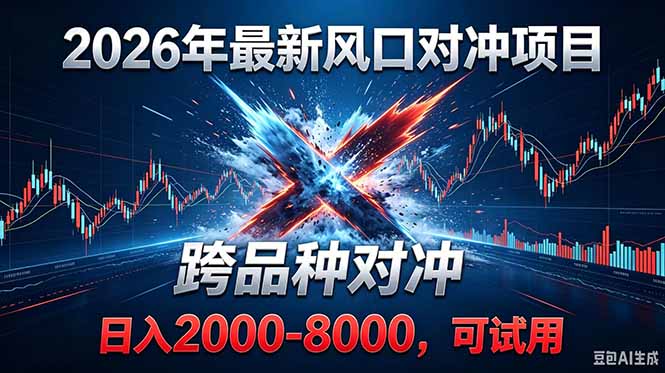 2026创业新风口！最新对冲！跨品种对冲！日收益2000-6000+|小鸡网赚博客