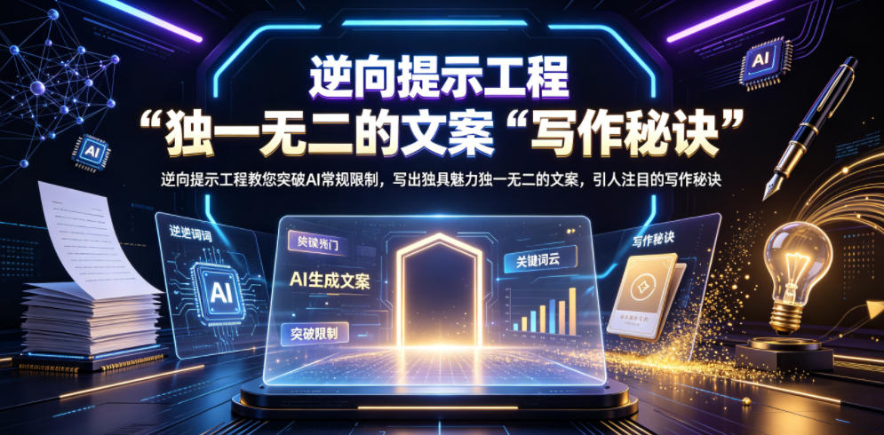 逆向提示工程教您突破AI常规限制，写出独具魅力独一无二的文案，引人注目的写作秘诀【原创双语字幕】|小鸡网赚博客