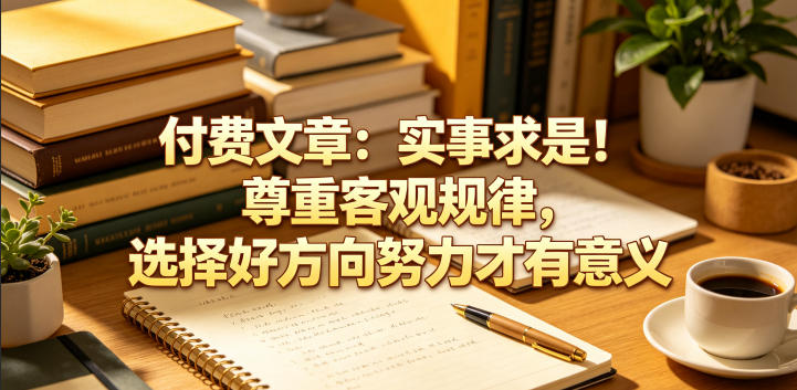 付费文章：实事求是！尊重客观规律，选择好方向努力才有意义|小鸡网赚博客