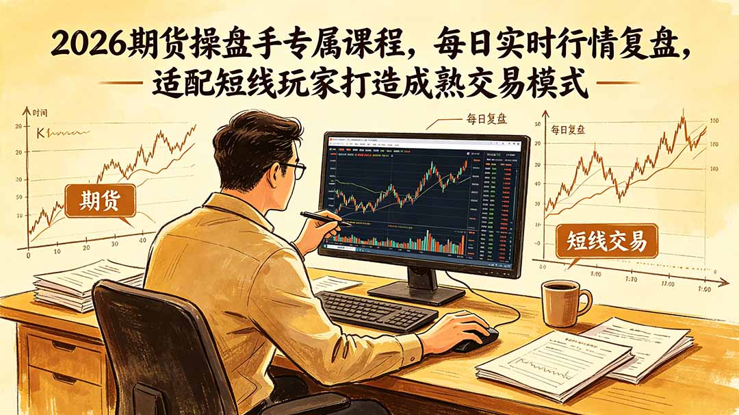 2026期货操盘手专属课程-更新6月，每日实时行情复盘，适配短线玩家打造成熟交易模式|小鸡网赚博客