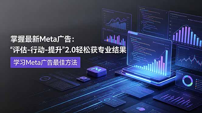 掌握最新的Meta广告，通过“评估-行动-提升”2.0版本轻松获得专业级结果。学习目前学习Meta广告的最佳方法|小鸡网赚博客