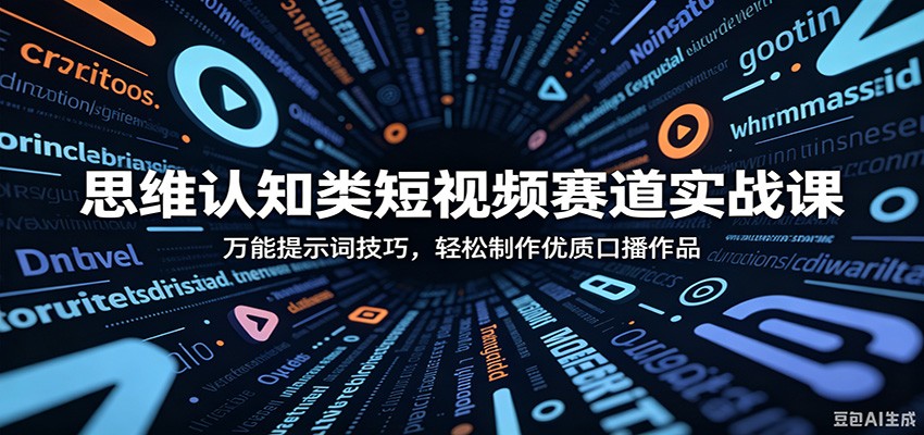 思维认知类短视频赛道实战课：万能提示词技巧，轻松制作优质口播作品|小鸡网赚博客