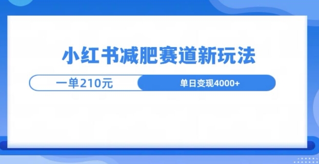 小红书减肥赛道新玩法，引流私域变现嘎嘎猛|小鸡网赚博客