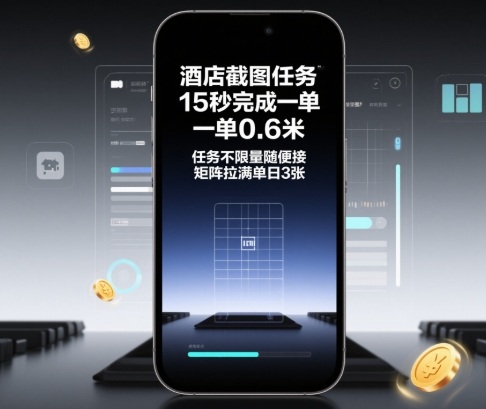 酒店截图任务，15秒完成一单，一单0.6米，任务不限量随便接，矩阵拉满单日3张【揭秘】|小鸡网赚博客