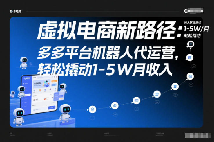 虚拟电商新路径：多多平台机器人代运营，轻松撬动1-5W月收入【揭秘】|小鸡网赚博客