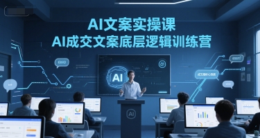 AI文案实操课，AI成交文案底层逻辑训练营|小鸡网赚博客