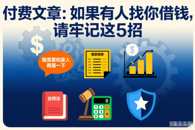 付费文章：如果有人找你借钱，请牢记这5招|小鸡网赚博客