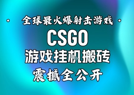 【年底大揭秘】基于全球最火爆的射击CSGO游戏挂G搬砖，日入5张+，震撼公开|小鸡网赚博客
