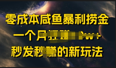 零成本咸鱼暴利捞金，一个月收益过w+，秒发新玩法|小鸡网赚博客