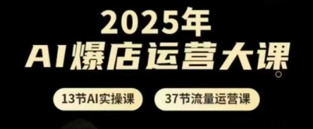 2025年AI爆店运营大课，13节AI实操课+37节流量运营课|小鸡网赚博客