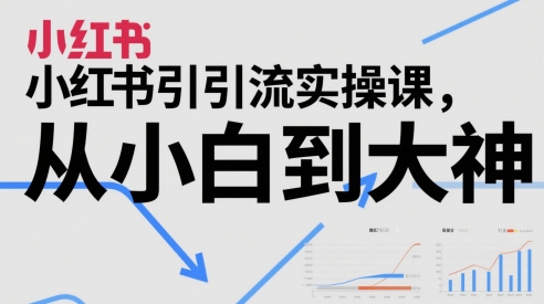 小红书引流实操课，从小白到大神|小鸡网赚博客
