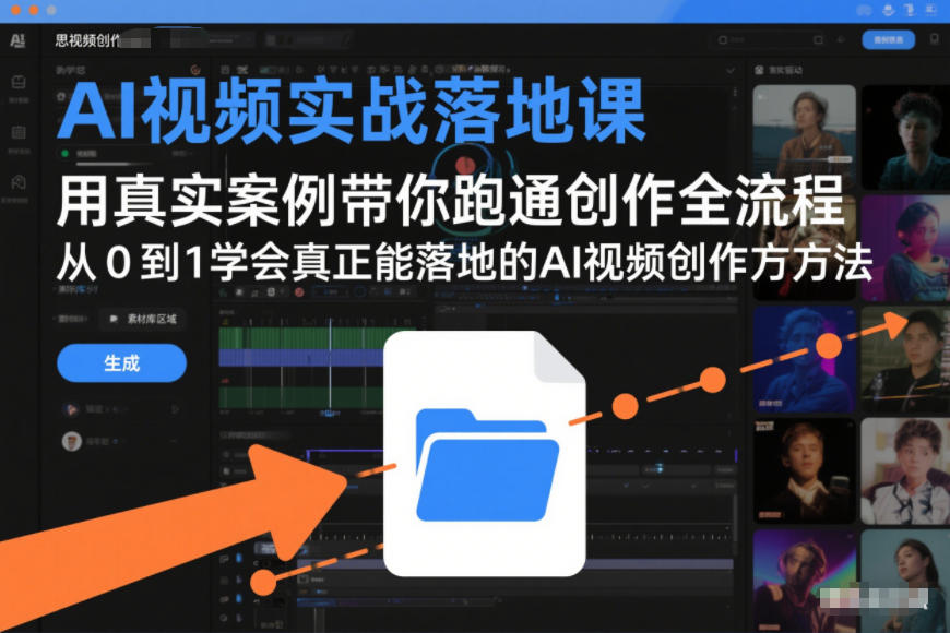 AI视频实战落地课，用真实案例带你跑通创作全流程，从0到1学会真正能落地的AI视频创作方法|小鸡网赚博客