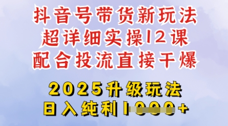 2025全新升级抖音带货玩法，一天纯利四位数，从剪辑到选品再到发布投流，超详细玩法揭秘|小鸡网赚博客