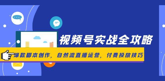 （14925期）视频号实战全攻略，爆款脚本创作，自然流直播运营，付费投放技巧|小鸡网赚博客