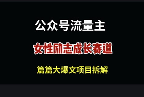 公众号女性励志赛道，万次阅读收益100+|小鸡网赚博客