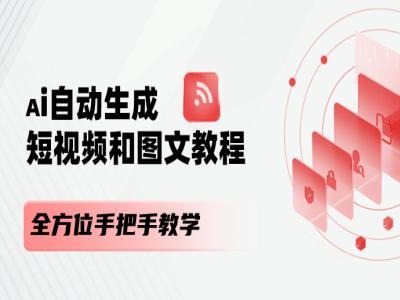 AI自动生成短视频和图文课程，全方位手把手教学|小鸡网赚博客
