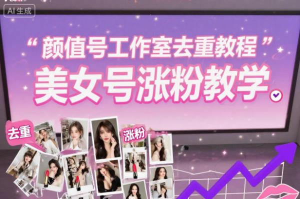 颜值号工作室去重教程，美女号涨粉教学|小鸡网赚博客