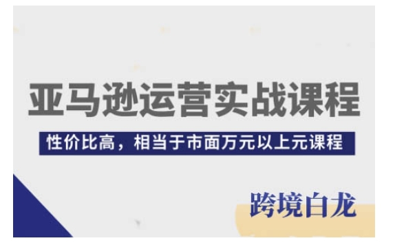 亚马逊运营实战课程，亚马逊从入门到精通，性价比高，相当于市面万元以上元课程|小鸡网赚博客