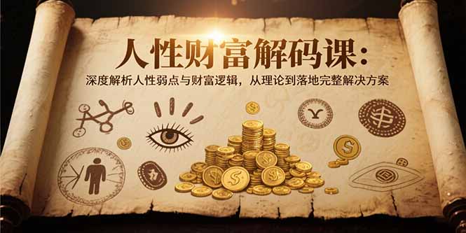 （15434期）人性财富解码课6.0：深度解析人性弱点与财富逻辑，理论到落地完整解决方案|小鸡网赚博客