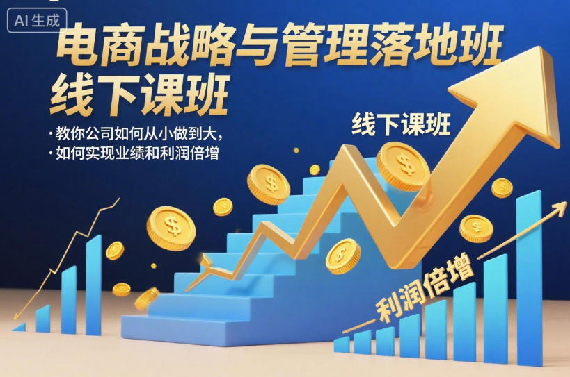 电商战略与管理落地班线下课，教你公司如何从小做到大，如何实现业绩和利润倍增【录音】|小鸡网赚博客