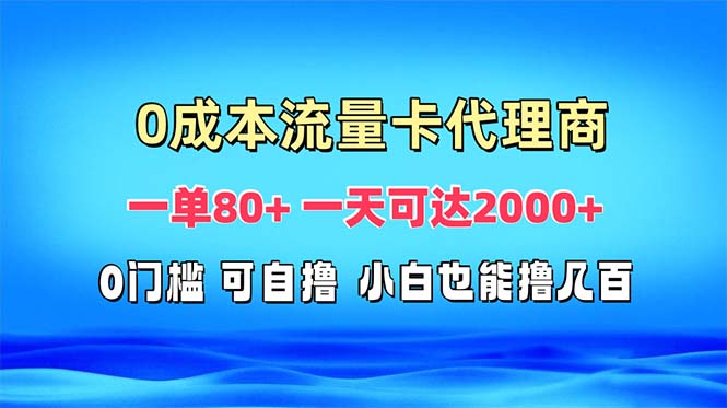 （13391期）免费流量卡代理一单80+ 一天可达2000+|小鸡网赚博客
