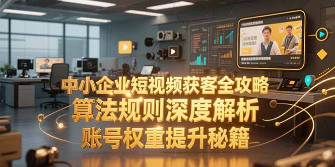 （15326期）中小企业短视频获客全攻略，算法规则深度解析，账号权重提升秘籍|小鸡网赚博客