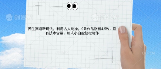 AI养生赛道新玩法，10条作品涨粉5.2W，操作简单，新人小白能轻松制作|小鸡网赚博客