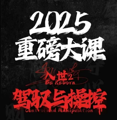 2025重磅大课，入世2，驾驭与控制|小鸡网赚博客