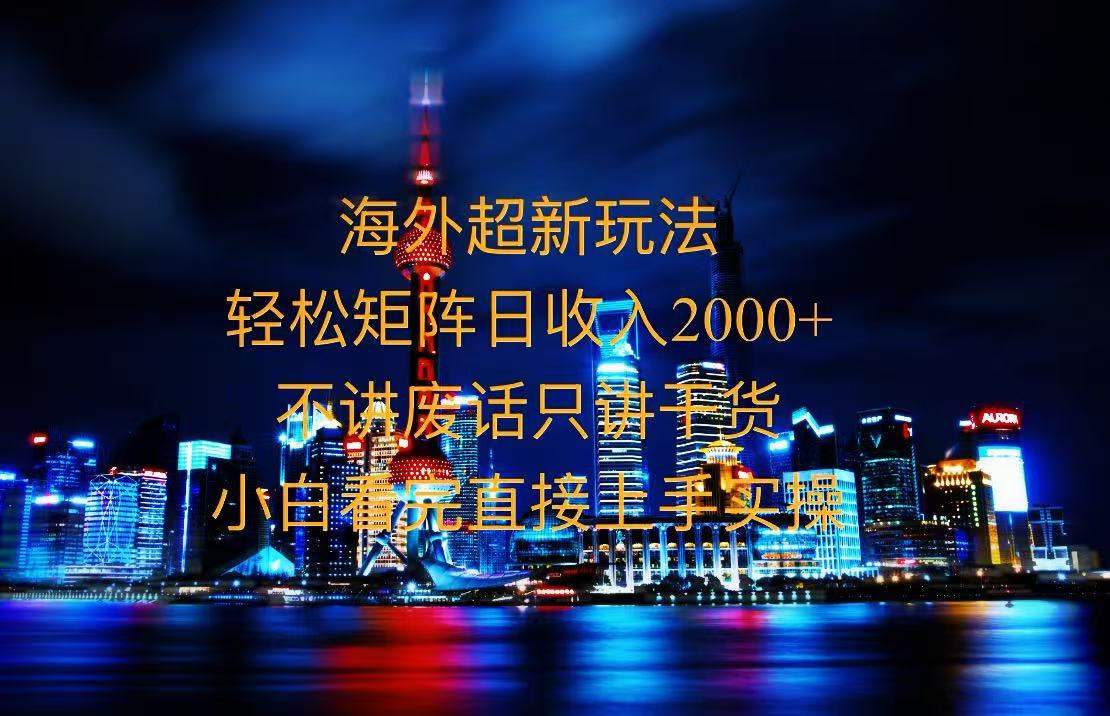 （13583期）2025全新海外暴力玩法，操作简单，小白轻松上手|小鸡网赚博客