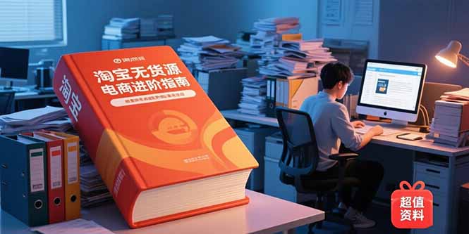 （15317期）淘宝无货源电商进阶指南，包含新人课、进阶课，配套资料，蓝海选品等|小鸡网赚博客