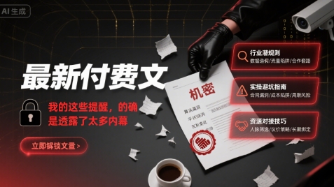 最新付费文：我的这些提醒，的确是透露了太多内幕|小鸡网赚博客