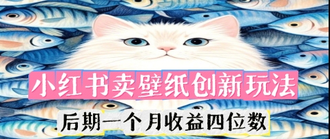 小红书卖壁纸创新玩法，后期一个月收益四位数|小鸡网赚博客