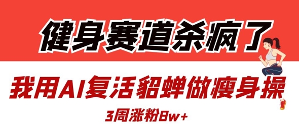 健身赛道杀疯了？我用AI复活貂蝉做瘦身操，3周涨粉8W|小鸡网赚博客