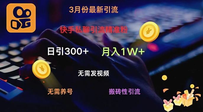 快手私聊引流精准粉，当天见效无需发视频搬砖引流法日引300+|小鸡网赚博客